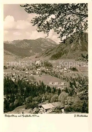 AK / Ansichtskarte Ruhpolding Panorama Blick gegen Hochfelln Chiemgauer Alpen Kat. Ruhpolding