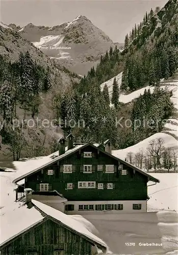 AK / Ansichtskarte Hinterstein Bad Hindelang Gasthaus Giebelhaus Wiedemerkopf Hintersteiner Tal Allgaeuer Alpen Winterlandschaft