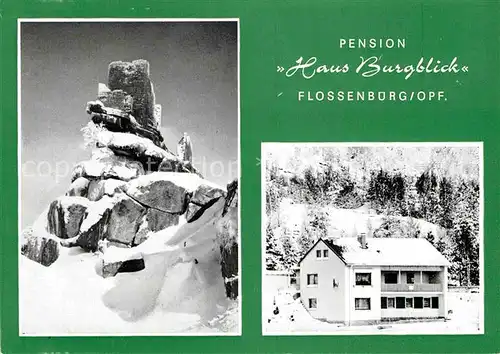 AK / Ansichtskarte Flossenbuerg Pension Haus Burgblick Winterimpressionen Kat. Flossenbuerg