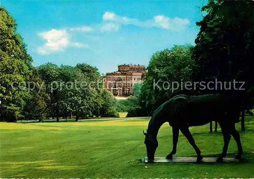 AK / Ansichtskarte Essen Ruhr Villa Huegel Park Pferdestatue Kat. Essen