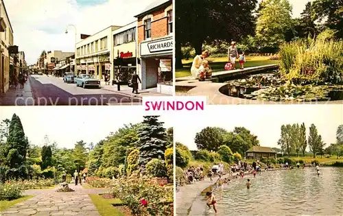 AK / Ansichtskarte Swindon Strassenpartie Park Schwimmbad Kat. Swindon