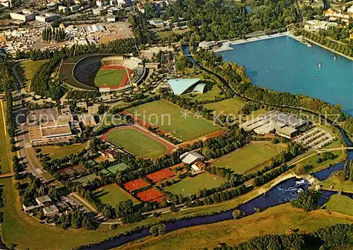 AK / Ansichtskarte Hannover Sportpark Niedersachsenstadion Maschsee Fliegeraufnahme Kat. Hannover