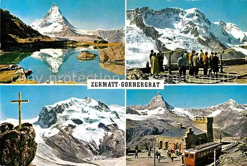 AK / Ansichtskarte Gornergrat Zermatt Matterhorn Gornergratbahn Aussichtsplattform Kat. Gornergrat