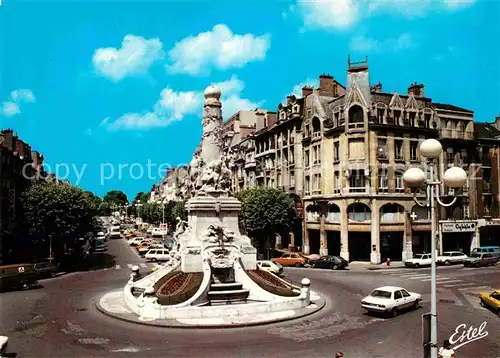 AK / Ansichtskarte Reims Champagne Ardenne Fontaine Sube Place Drouet d`Erlon Kat. Reims