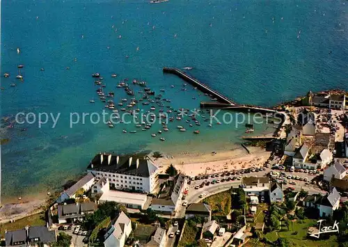 AK / Ansichtskarte Lomener Fliegeraufnahme mit Strand und Hafen