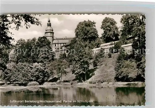AK / Ansichtskarte Berleburg Bad Partie im Schlosspark Kat. Bad Berleburg