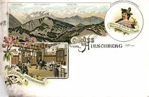 AK / Ansichtskarte Scharling Kreuth Hirschberg Hirschberghaus Dreitorspitze Karwendel 
