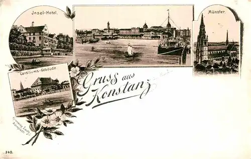 AK / Ansichtskarte Konstanz Bodensee Muenster Inselhotel Consiliums Gebaeude  Kat. Konstanz