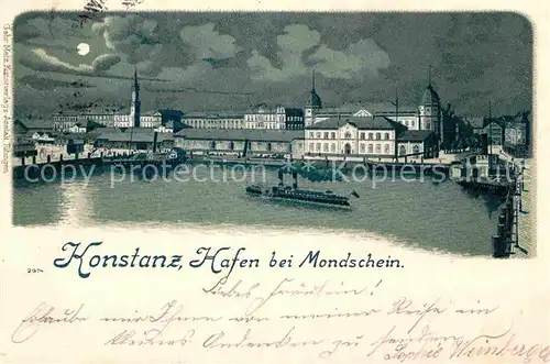 AK / Ansichtskarte Konstanz Bodensee Hafen Dampfer  Kat. Konstanz