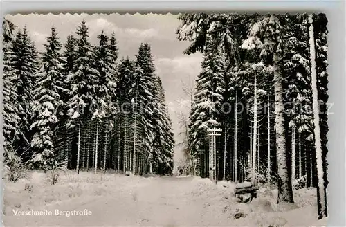 AK / Ansichtskarte Berleburg Bad Verschneite Bergstrasse Kat. Bad Berleburg