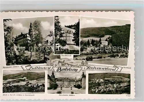 AK / Ansichtskarte Berleburg Bad Fuerstliches Schloss Kurklinik Panoramen Kat. Bad Berleburg