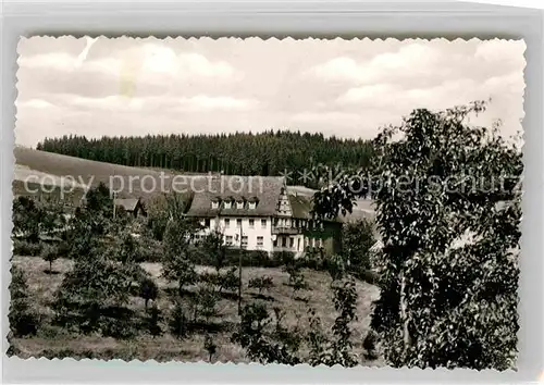 AK / Ansichtskarte Sassenhausen Gasthof Pension Schoene Aussicht Kat. Bad Berleburg