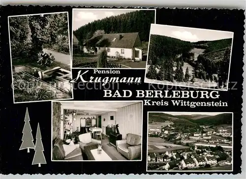AK / Ansichtskarte Berleburg Bad Pension Krugmann Panoramen Kat. Bad Berleburg