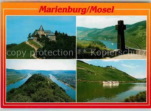 AK / Ansichtskarte Marienburg Mosel Schloss Faehrschiff Aussichtsplatz Kat. Puenderich