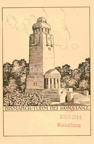 AK / Ansichtskarte Konstanz Bodensee Bismarck Turm  Kat. Konstanz