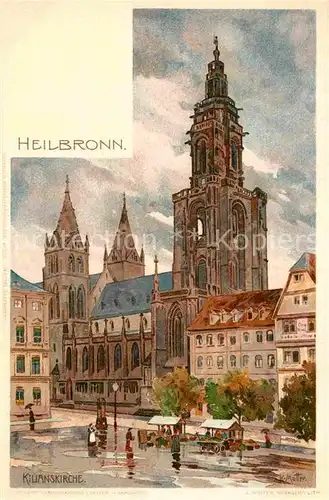 AK / Ansichtskarte Heilbronn Neckar Kilianskirche Kuenstlerkarte K. Mutter  Kat. Heilbronn