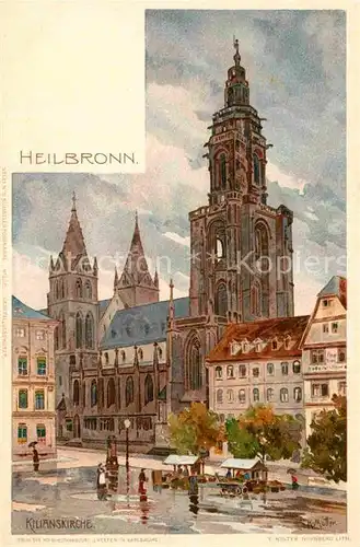 AK / Ansichtskarte Heilbronn Neckar Kilianskirche Kuenstlerkarte K. Mutter Kat. Heilbronn