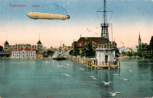 AK / Ansichtskarte Konstanz Bodensee Hafen Zeppelin  Kat. Konstanz