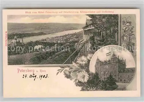 AK / Ansichtskarte Petersberg Koenigswinter Drachenburg Koenigswinter Godesberg Kat. Koenigswinter