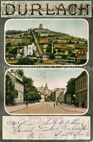 AK / Ansichtskarte Durlach Turmberg Hauptstrasse  Kat. Karlsruhe