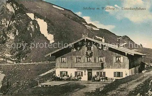 AK / Ansichtskarte Wallberg Setzberg Unterkunftshaus  Kat. Tegernsee