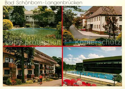 AK / Ansichtskarte Langenbruecken Bad Schoenborn Sigel Klinik KG Freibad