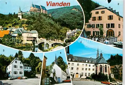 AK / Ansichtskarte Vianden Auberge de Jeunesse Hotel de Ville Eglise Trinitaire