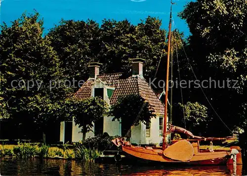 AK / Ansichtskarte Heeg Haus am Wasser mit Boot Kat. Heeg