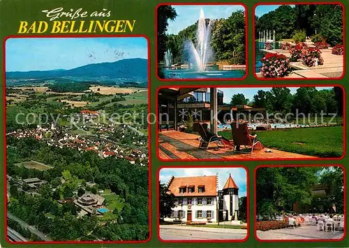 AK / Ansichtskarte Bad Bellingen Fliegeraufnahme Thermalbad Brunnen Rathaus Kat. Bad Bellingen