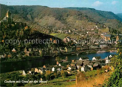 AK / Ansichtskarte Cochem Mosel mit Cond Moselpartie Kat. Cochem