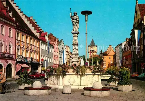 AK / Ansichtskarte Straubing Jacobsbrunnen am Ludwigsplatz Kat. Straubing