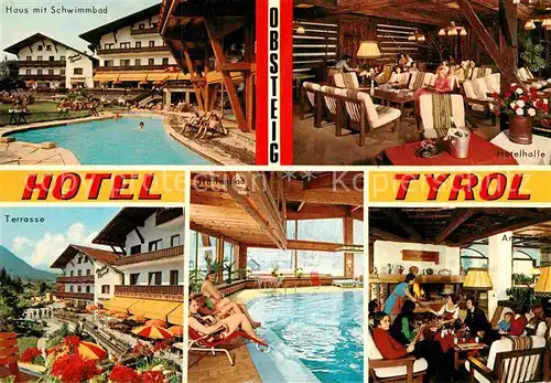 AK / Ansichtskarte Obsteig Tirol Hotel Tyrol Schwimmbad Gastraeume Kat. Obsteig