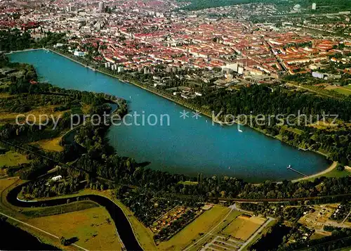 AK / Ansichtskarte Hannover Fliegeraufnahme mit Maschsee Kat. Hannover