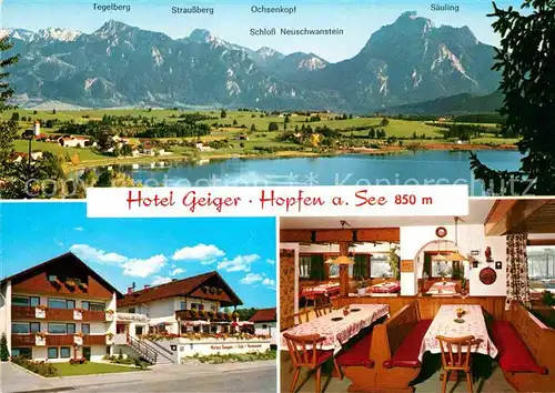AK / Ansichtskarte Hopfen See Hotel Geiger Kat. Fuessen