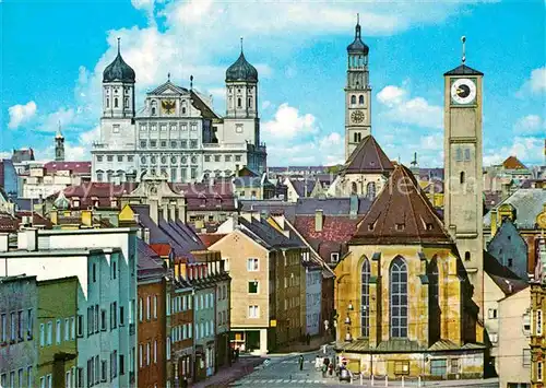 AK / Ansichtskarte Augsburg Jakobskirche Rathaus und Perlachturm Kat. Augsburg