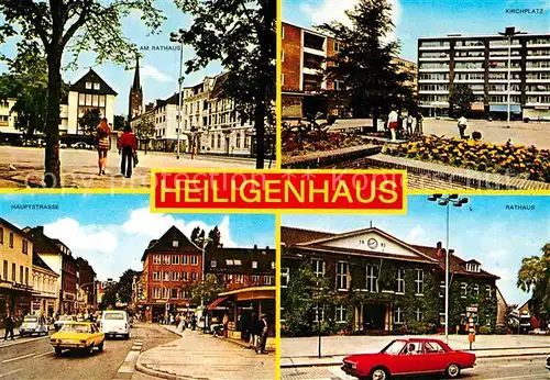 AK / Ansichtskarte Heiligenhaus Mettmann Partie am Rathaus Kirchplatz Hauptstrasse