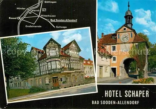 AK / Ansichtskarte Bad Sooden Allendorf Hotel Restaurant Faesschen Fachwerkhaus Torbogen Kat. Bad Sooden Allendorf