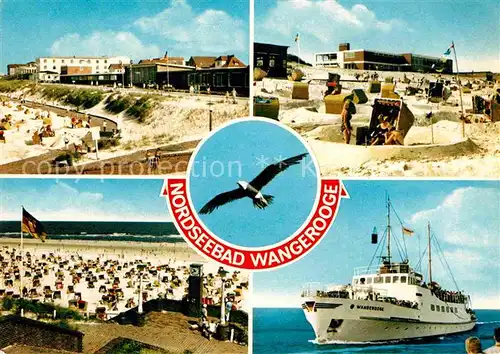 AK / Ansichtskarte Wangerooge Nordseebad Badestrand MS Wangerooge Kat. Wangerooge