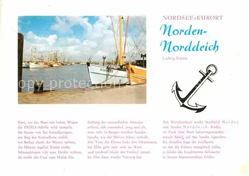 AK / Ansichtskarte Norden Norddeich Ostfriesland Hafenpartie Kat. Norden
