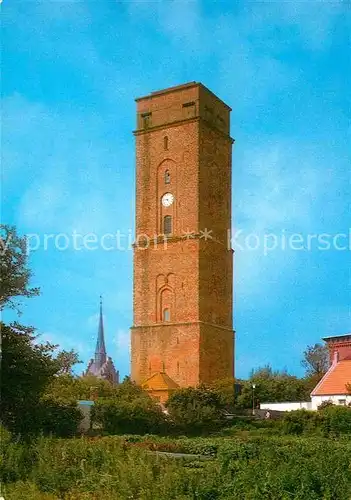 AK / Ansichtskarte Borkum Nordseebad Alter Leuchtturm Kirche Kat. Borkum