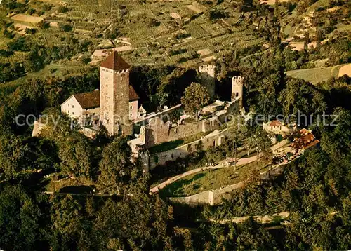 AK / Ansichtskarte Heppenheim Bergstrasse Fliegeraufnahme Burgcafe Greifvogelwarte Starkenburg Kat. Heppenheim (Bergstrasse)