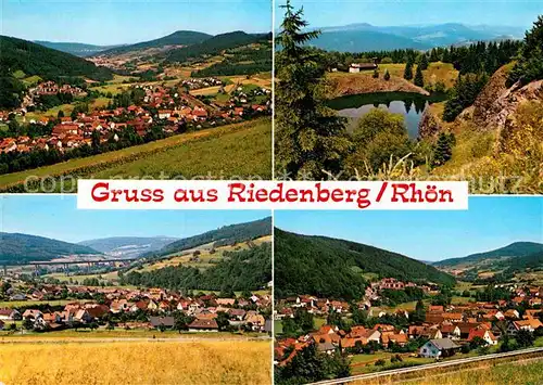 AK / Ansichtskarte Riedenberg Rhoen mit Caritas Kinderdorf und Vulkansee Kat. Riedenberg