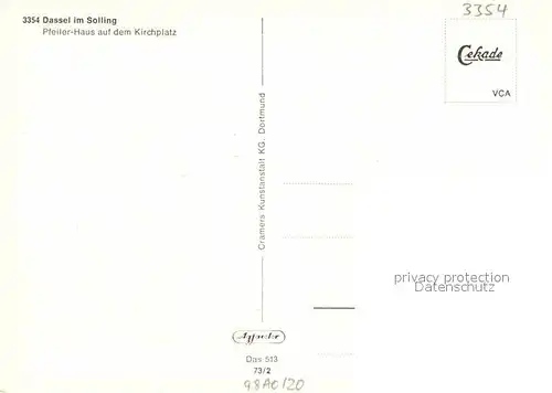AK / Ansichtskarte Dassel Solling Pfeiler Haus auf dem Kirchplatz Kat. Dassel