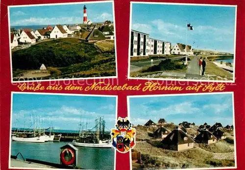 AK / Ansichtskarte Hoernum Sylt Panorama Leuchtturm Hafen Strandhaeuser Kat. Hoernum (Sylt)