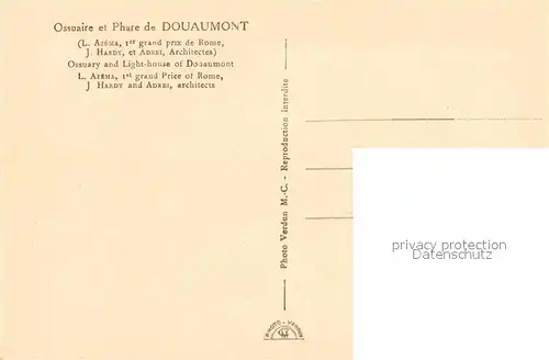 AK / Ansichtskarte Douaumont Ossuaire et Phare Kat. Douaumont