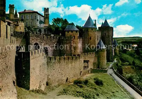 AK / Ansichtskarte Carcassonne La Cite cote Porte Aude Kat. Carcassonne