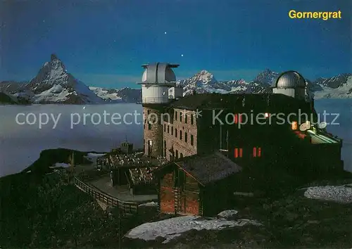 AK / Ansichtskarte Zermatt VS Vollmond auf Gornergrat Kat. Zermatt