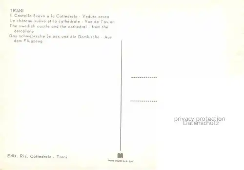 AK / Ansichtskarte Trani Fliegeraufnahme das Schwaebische Schloss