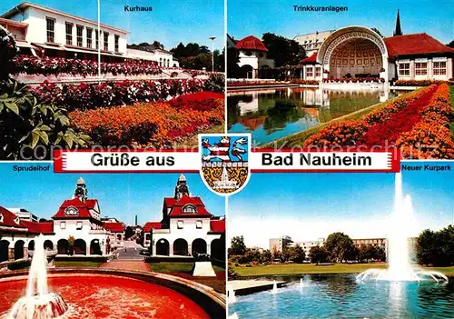 AK / Ansichtskarte Bad Nauheim Kurhaus Trinkkuranlagen Kurpark Sprudelhof Kat. Bad Nauheim