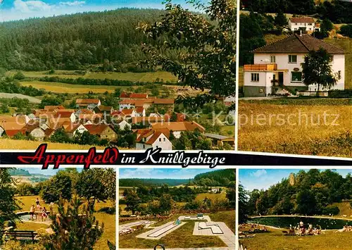 AK / Ansichtskarte Appenfeld Erholungsort im Knuellgebirge Minigolf Freibad Kat. Knuellwald